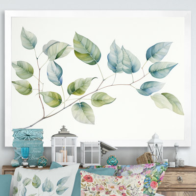 " Green Leaves Minimalism Charm I "