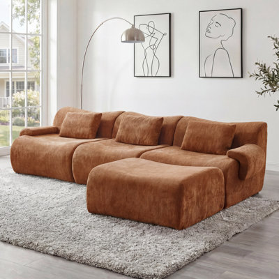Canapé modulaire rembourré 4 pièces Boneless