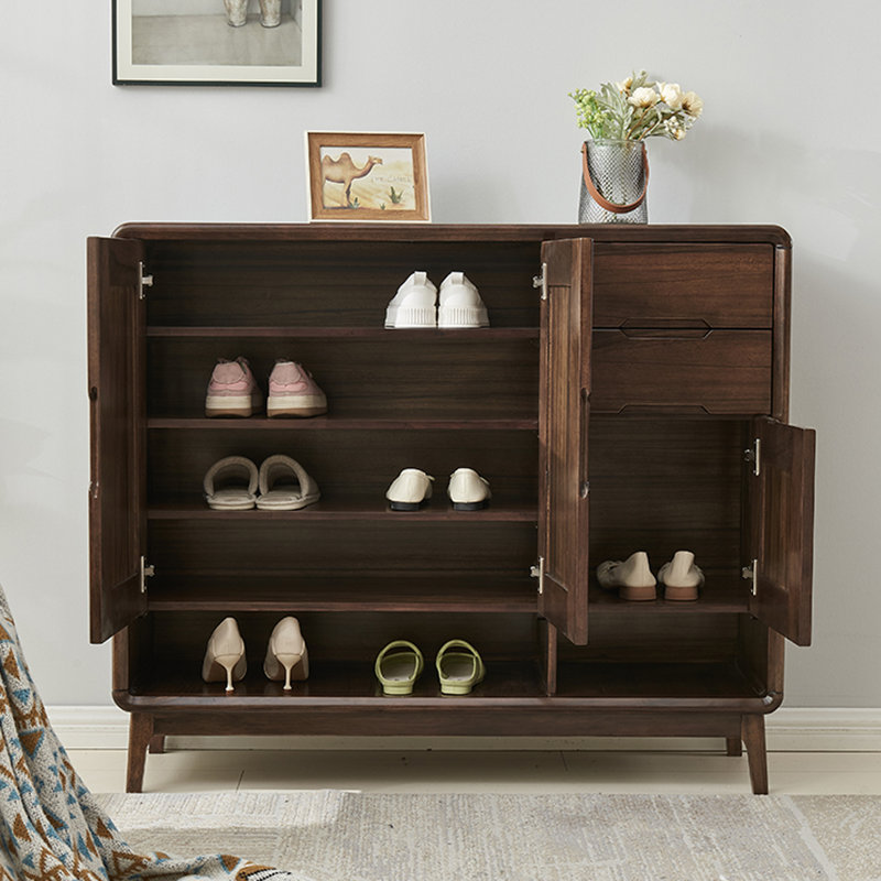 Armoire à chaussures en noyer noir