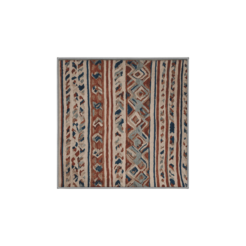 Tapis gris lavable à la machine GSIX03614, Carré 7 pi