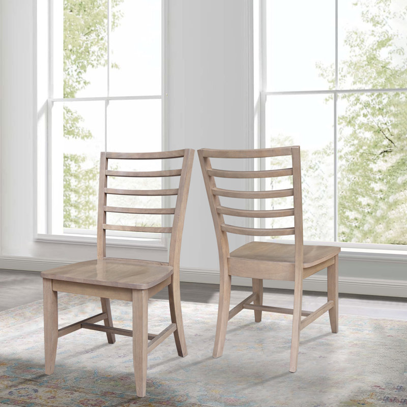Compean 18'' H Solid Wood Side Chair, Flax