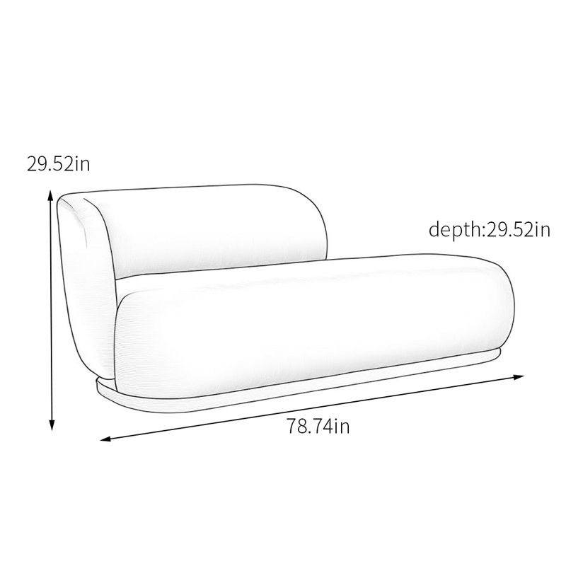 Chaise haute en éponge haute résilience, Accoudoir à gauche (vu de face)