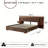 Modern Upholstered Platform Bed with Built-in Storage, Queen, Brown Linen-1391601489-1401482525