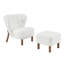 Fauteuil à oreilles rembourré Aarmaan