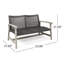 Patio avec sièges, structure en bois, accents de fer, couleur grise et arrière-cour durable, siège, amélioration du cadre-2138045554