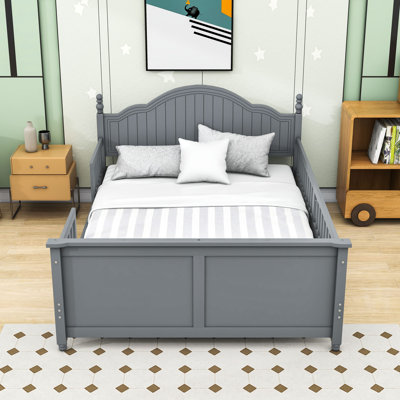 Wood Kids Bed With Headboard And Footboard