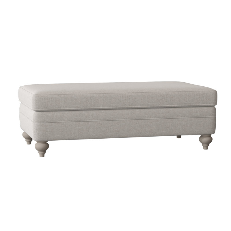 Tarleton 52" Rectangle Standard Ottoman, Blanca, Cream Boucle 1146-002