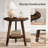 Solid Wood Round Side Table Set Of 2, 2-Tier End Table With Storage Shelf-120147098