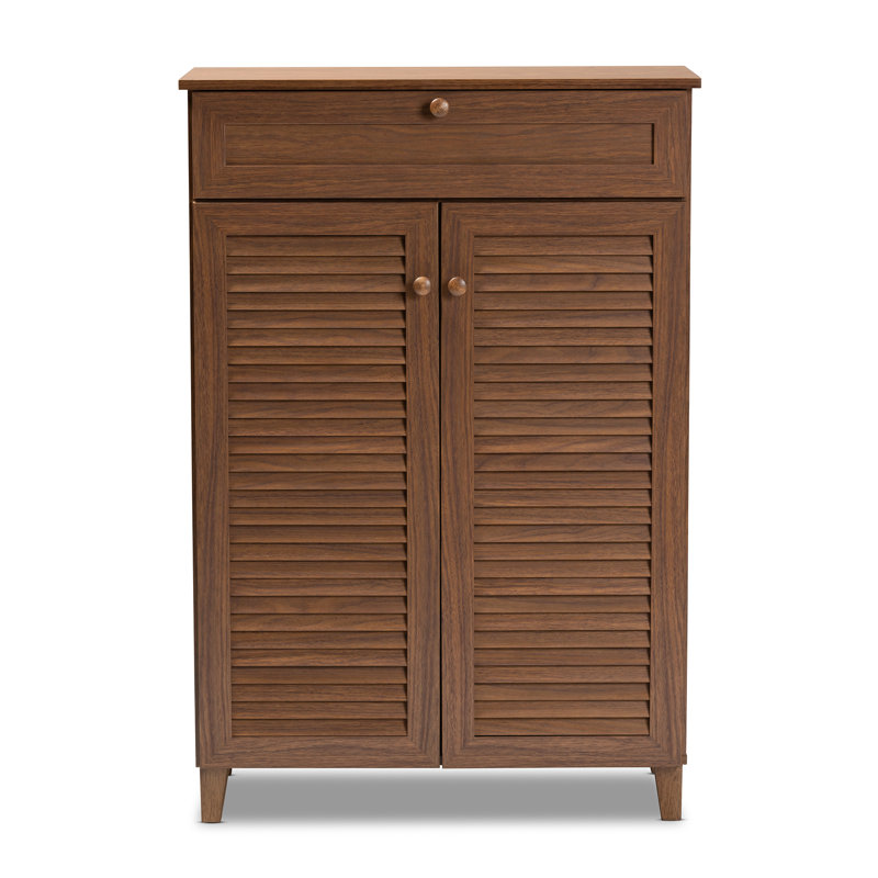 15 Pair Shoe Storage Cabinet, Walnut