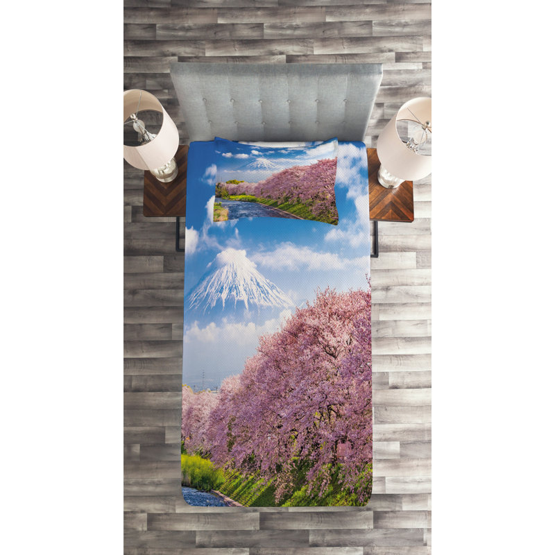 Polyester Coverlet, Twin Bedspread + 1 Sham