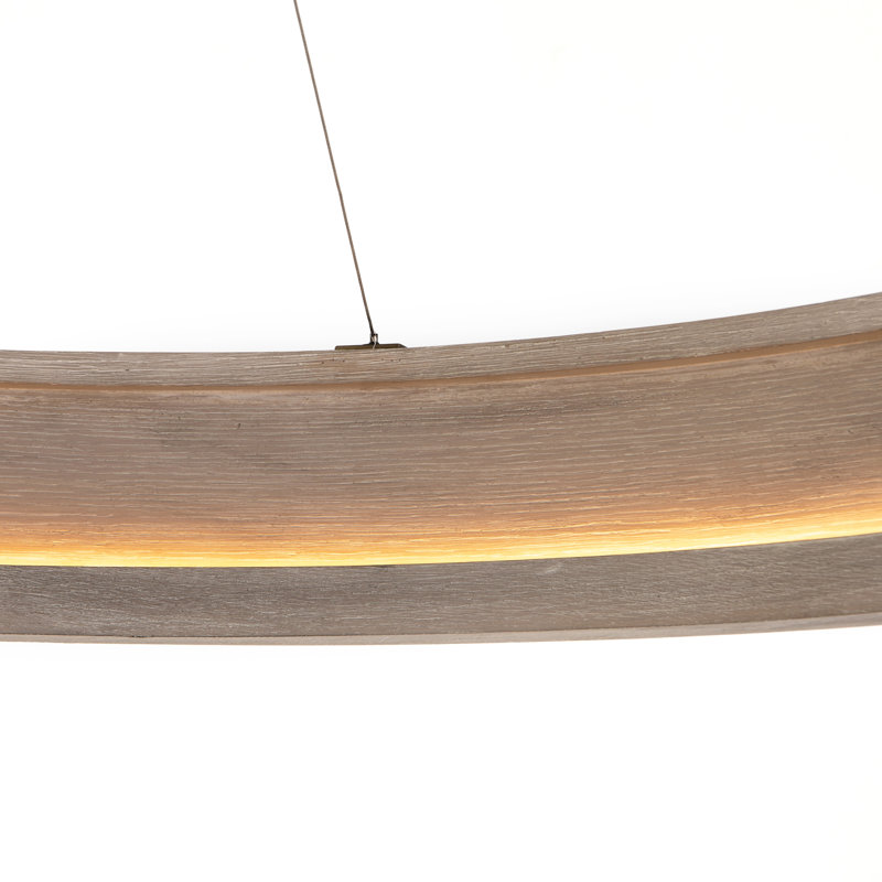 Baum 1 - Light Chandelier, 25" H x 48.5" W x 48.5" D, Black Oak