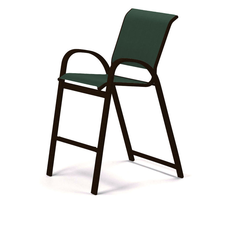 Tabouret de bar Holna, Vert forêt 22D Sunbrella® vert, Kona texturé