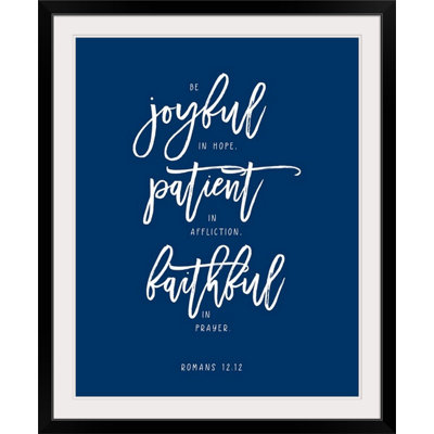 «Romans 12: 12 - Scripture Art», art textuel