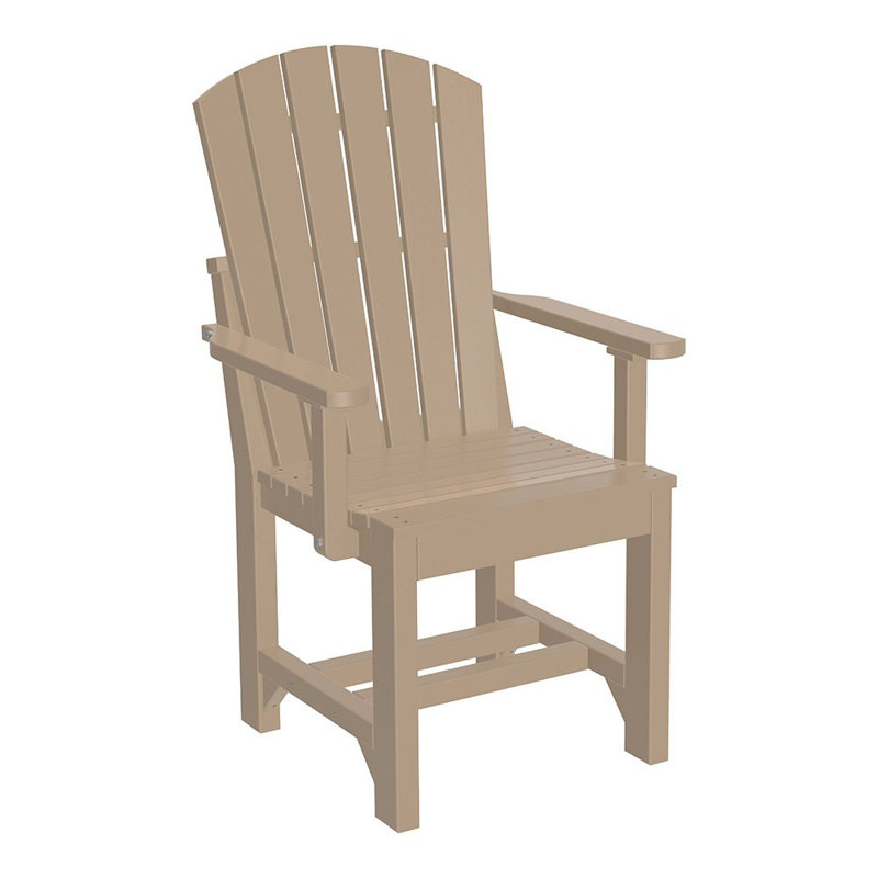 Chaise de patio à hauteur de bar adirondack Horigan, Bois vieilli