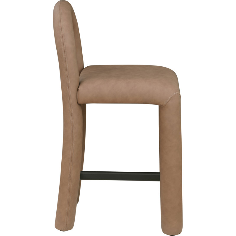 Amari Stool, Vegan Leather, Brown