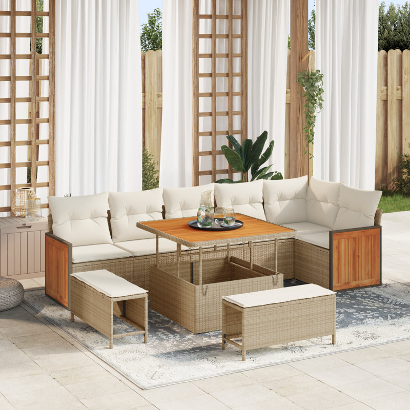 118cm Wide Patio Sofa with Cushions