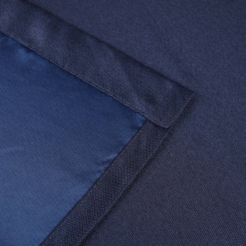 Navy Blue Linen-Inspired Blackout Window Panel Set, 42" x 96"