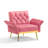 Zianny Velvet Accent Chair with Ottoman-673816103
