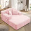 Chaise longue avec 3 coussins et pochette de rangement-132433421