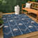 Matthew Modern Geometric Navy/Cream Indoor/Outdoor Rug
