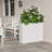  38" Rectangular Metal Planter Box,white-830160072