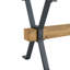 Ensemble de table et de chaises 79 po x 31,5 po avec pieds en métal en forme de X