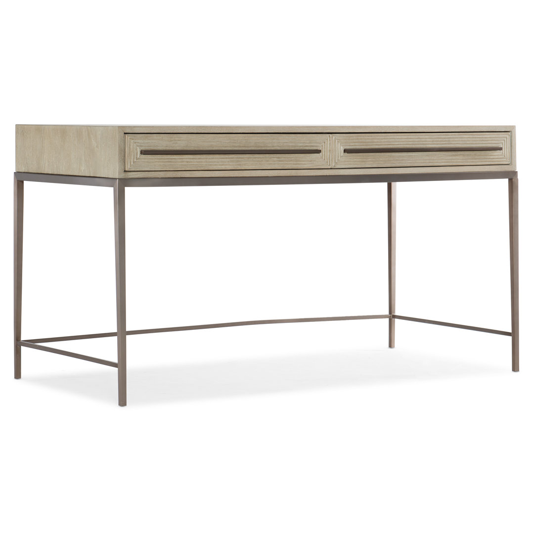 Cascade Solid Wood Top Metal Base Writing Desk Hooker Furniture