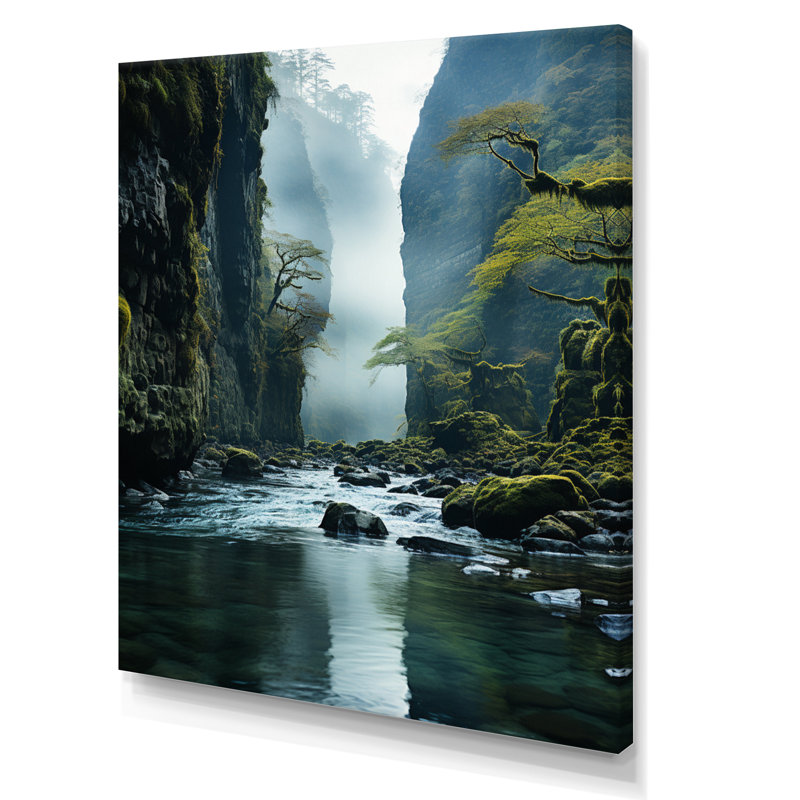 «USA Columbia River Canyon Gorge», reproduction d'art sur toile, Toile tendue, H 44 po x l 34 po x P 1,5 po