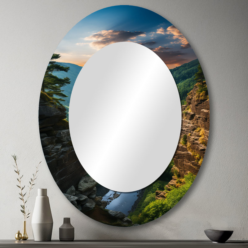 Miroir mural West Virginia Mountain River, 43 po x 33 po