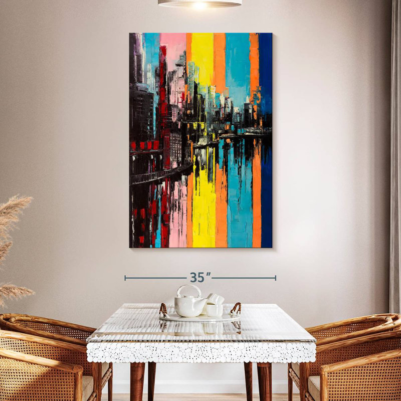 Avery Contemporary Abstract Landscape, 51" H x 34" W