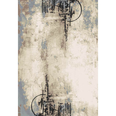 Tapis décoratif beige Touffeté Eben