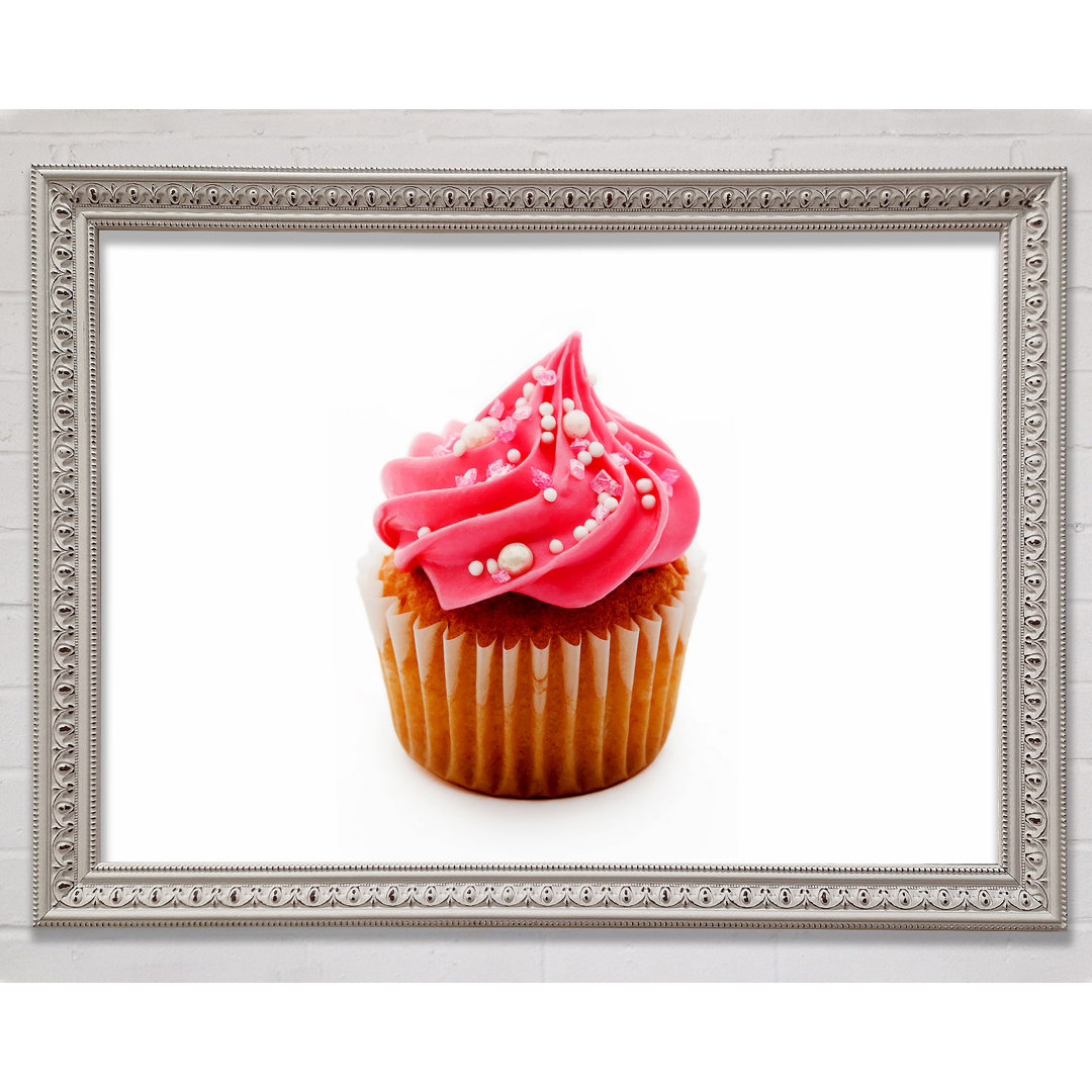 Schöner rosa Cupcake - Einzelner Bilderrahmen Kunstdrucke