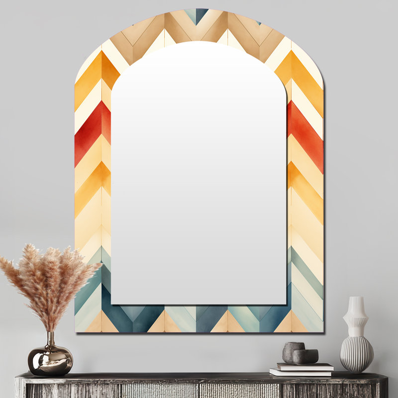Rétro chevron ivoire rétro Boho, 43 po x 33 po