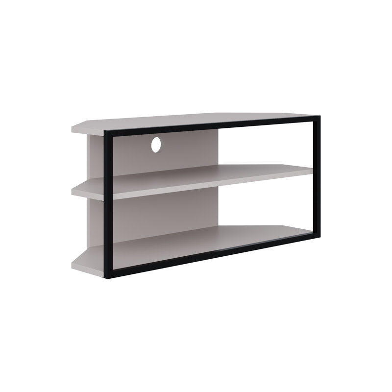 ECHO Adjustable Corner or Flat TV Stand, Light Mocha