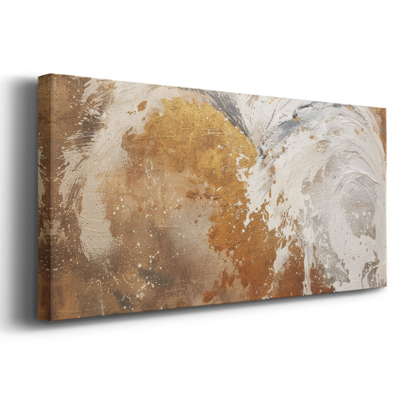 Toile tendue avec châssis abstrait # 4 LXV-Abstract Series, H 12 po x l 30 po