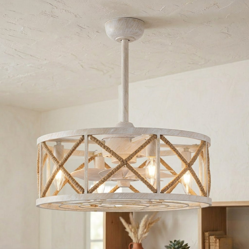 Ventilateur de plafond 18 po, Blanc antique