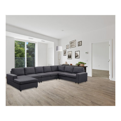 Canapé modulaire avec méridienne réversible 146,5 po Hayden