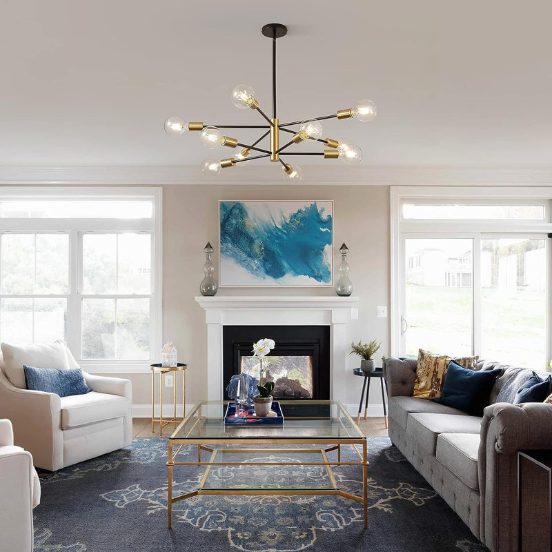 Jericah 10 - Light Sputnik Modern Linear Chandelier