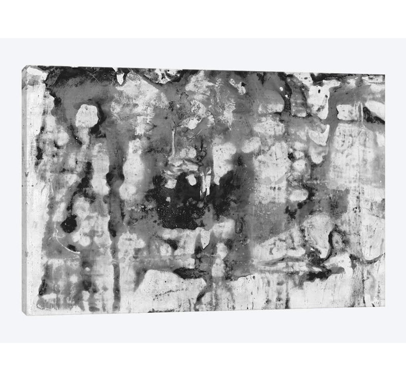 «Black and White Abstract II», reproduction sur toile, H 8 po x l 12 po x P 0,75 po, Pas de tapis, Toile tendue