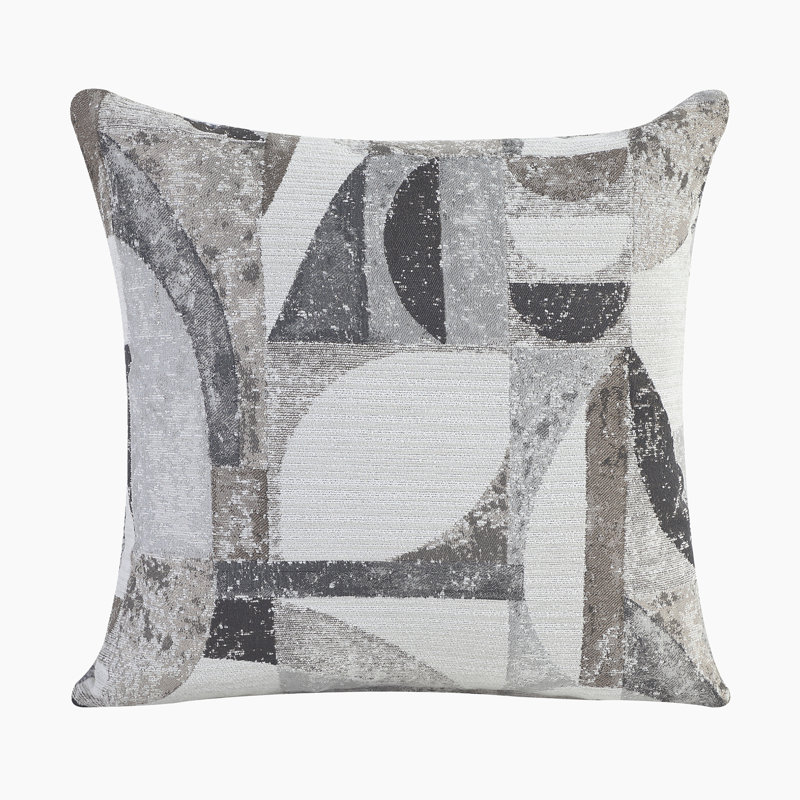 Causeuse en chenille moderne et contemporaine avec coussins de dossier réversibles 62,5 po Walden, Gris