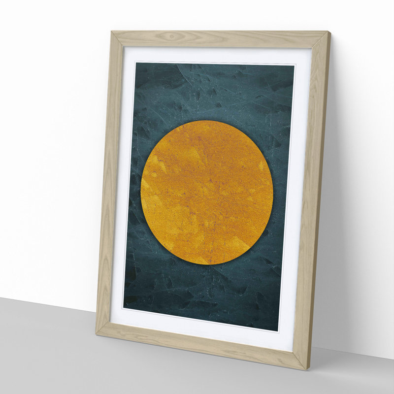 The Sun A1 - Framed Print, Oak, 36cm H x 27cm W x 2cm D