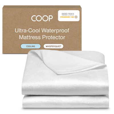 Coop Home Goods Ultra-Cool Waterproof Cooling Mattress Protector Queen, Machine Washable