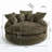 Comfortable double loaf sofa bed, oversized sofa bed with armrests, large padded high back decorative chair round sofa bed Living room bedroom-984262224-1003834847