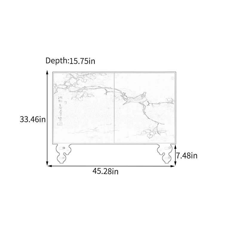 Armoire à deux portes avec large surface supérieure
