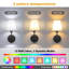 Ensemble de deux appliques murales rechargeables sans fil à piles avec télécommande, avec 5 ampoules à intensité variable détachables-522399107-522876320