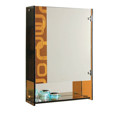 Wolfville 17.71'' W 25.5'' H Surface Frameless Medicine Cabinet Mirror 3 Fixed
