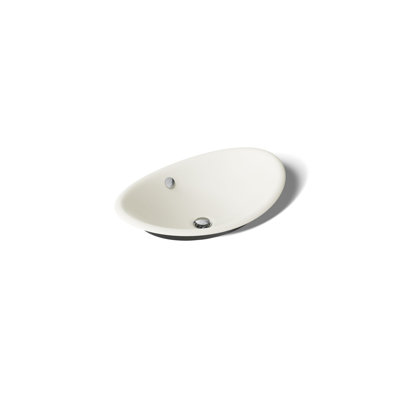Iron Plains Metal Oval Vessel Bathroom Sink with Overflow