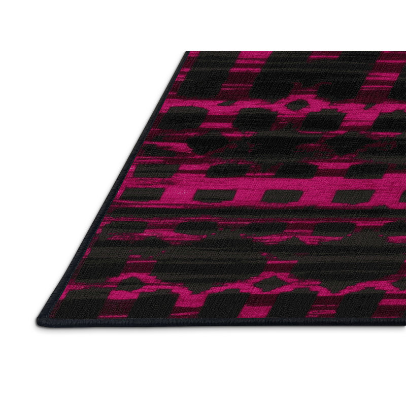 Tapis noir en treillis lavable à la machine, Tapis de couloir 2 pi x 5 pi