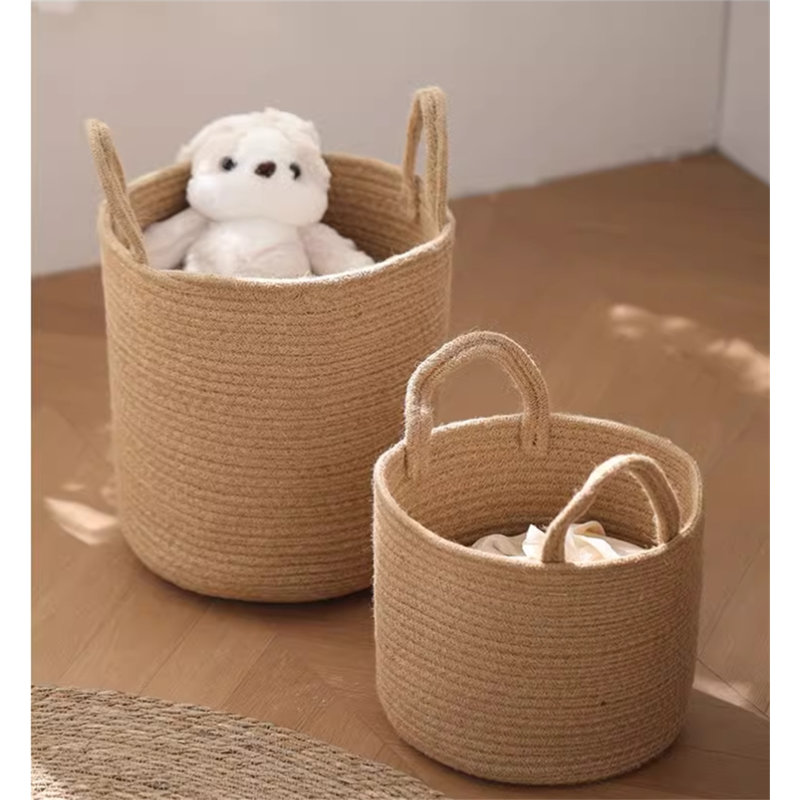 Fabric Laundry Hamper with Handles, 7.87" H x 9.84" W x 9.84" D
