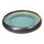 Lot de 6 assiettes creuses rondes ondulées en porcelaine Midori Kannyu Blue Sky verte, 23 cm de diamètre